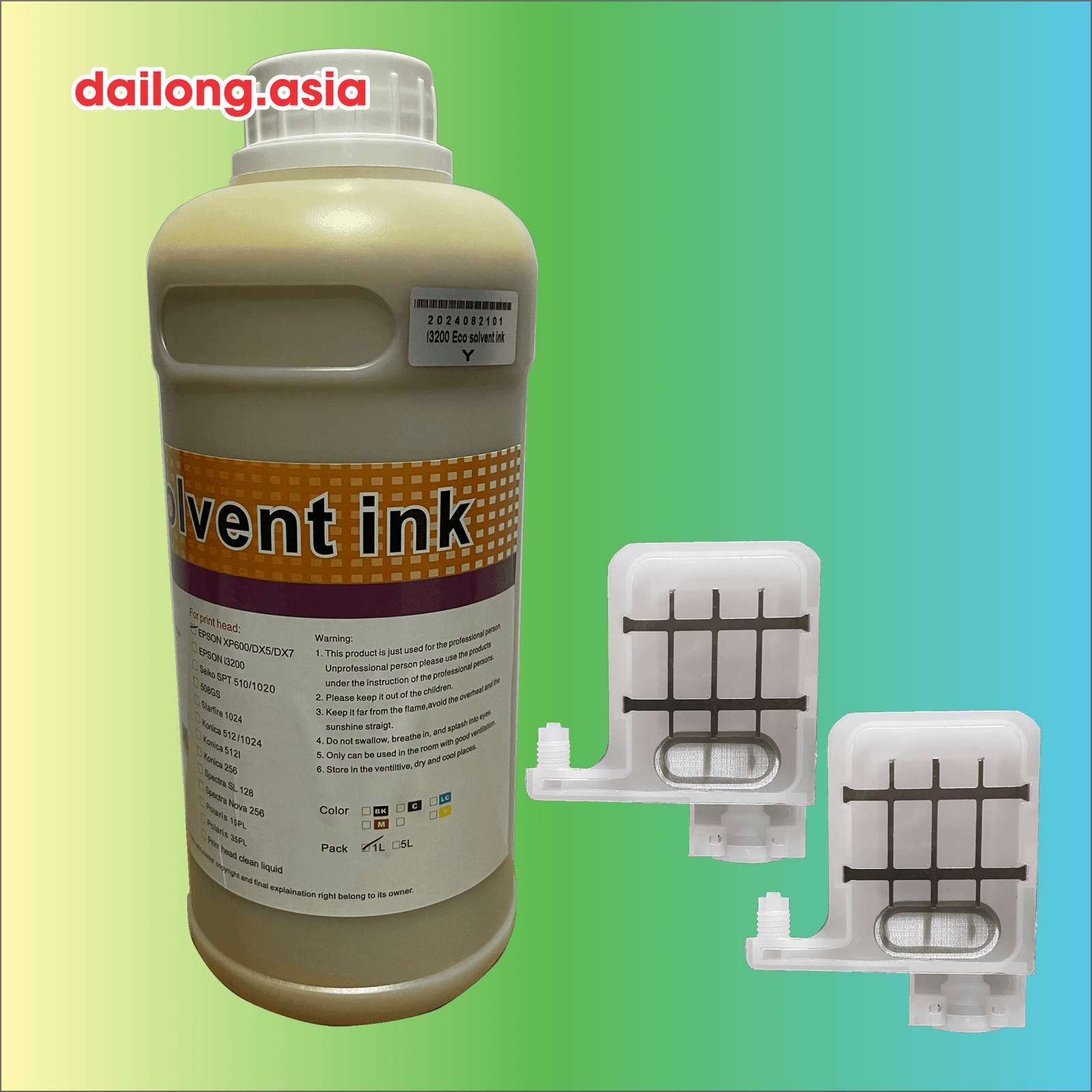 Combo 1 chai mực dầu eco solvent màu bất kì và 2 tempo siêu bền